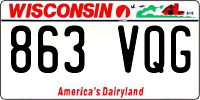 WI license plate 863VQG