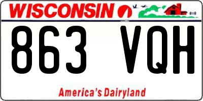 WI license plate 863VQH