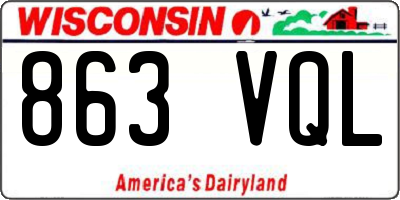 WI license plate 863VQL