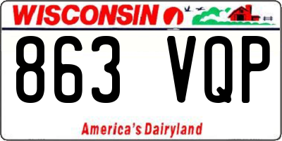 WI license plate 863VQP