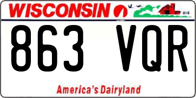 WI license plate 863VQR