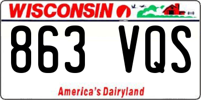 WI license plate 863VQS