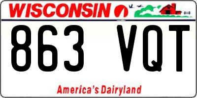 WI license plate 863VQT