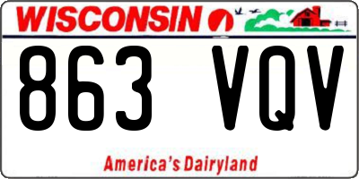 WI license plate 863VQV