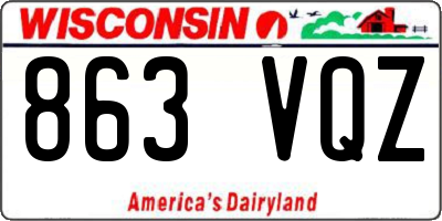 WI license plate 863VQZ