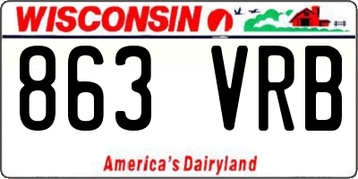WI license plate 863VRB