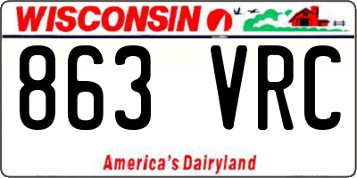 WI license plate 863VRC