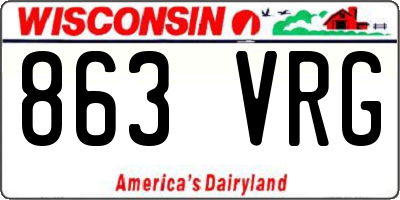 WI license plate 863VRG