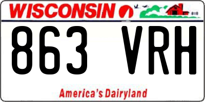 WI license plate 863VRH