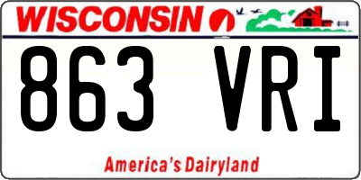 WI license plate 863VRI
