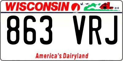 WI license plate 863VRJ