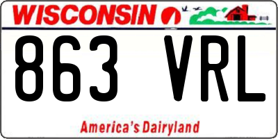 WI license plate 863VRL