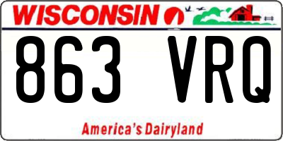 WI license plate 863VRQ