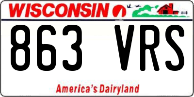 WI license plate 863VRS