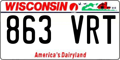 WI license plate 863VRT