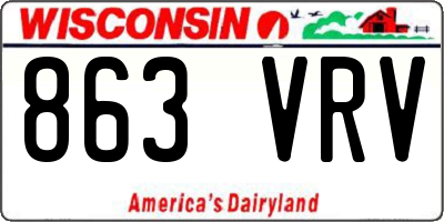 WI license plate 863VRV