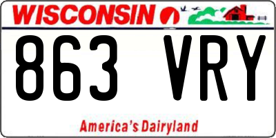 WI license plate 863VRY