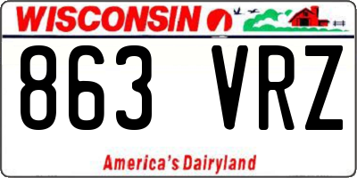 WI license plate 863VRZ