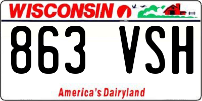 WI license plate 863VSH