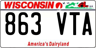 WI license plate 863VTA