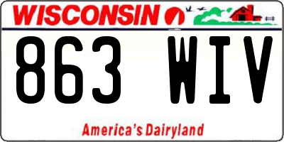 WI license plate 863WIV