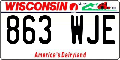 WI license plate 863WJE