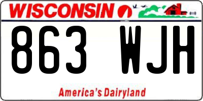 WI license plate 863WJH