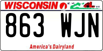 WI license plate 863WJN