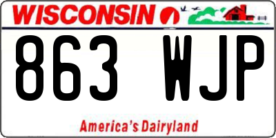 WI license plate 863WJP