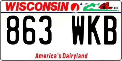 WI license plate 863WKB