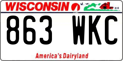WI license plate 863WKC