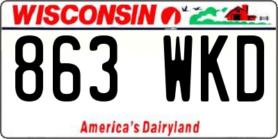 WI license plate 863WKD