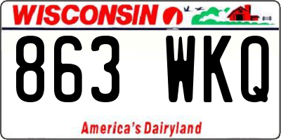 WI license plate 863WKQ