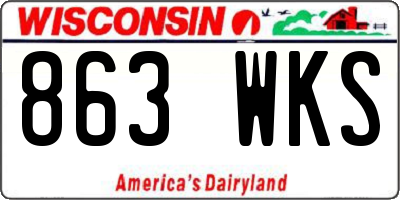 WI license plate 863WKS