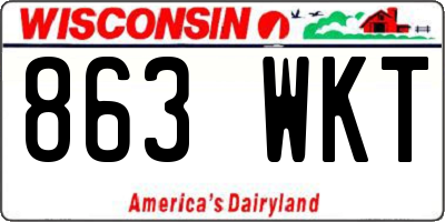 WI license plate 863WKT