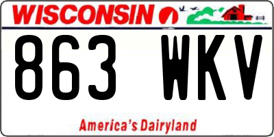 WI license plate 863WKV