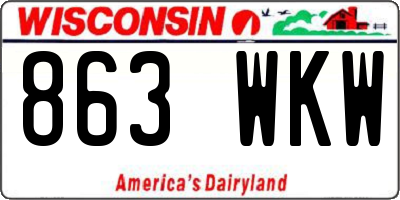 WI license plate 863WKW