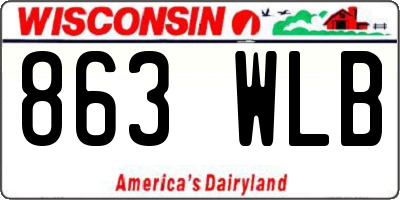 WI license plate 863WLB