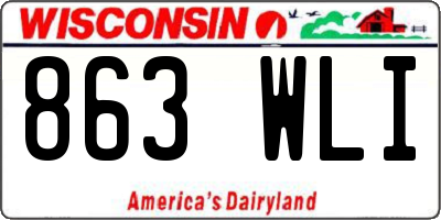 WI license plate 863WLI
