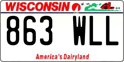 WI license plate 863WLL