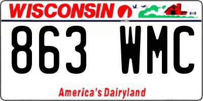 WI license plate 863WMC