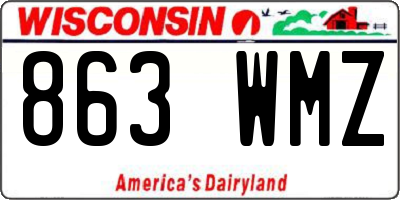 WI license plate 863WMZ