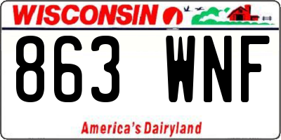 WI license plate 863WNF
