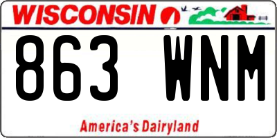 WI license plate 863WNM