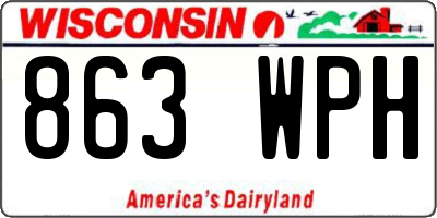 WI license plate 863WPH