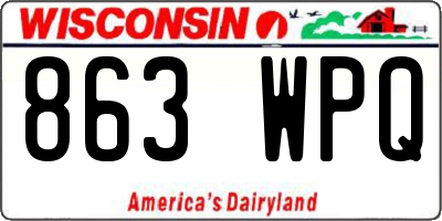 WI license plate 863WPQ