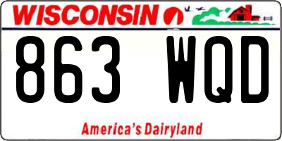 WI license plate 863WQD