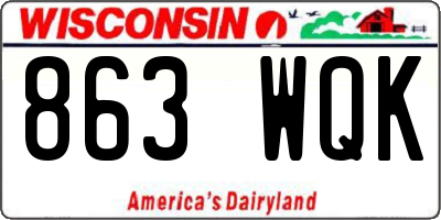 WI license plate 863WQK