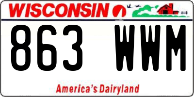 WI license plate 863WWM