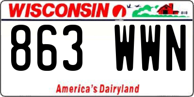 WI license plate 863WWN